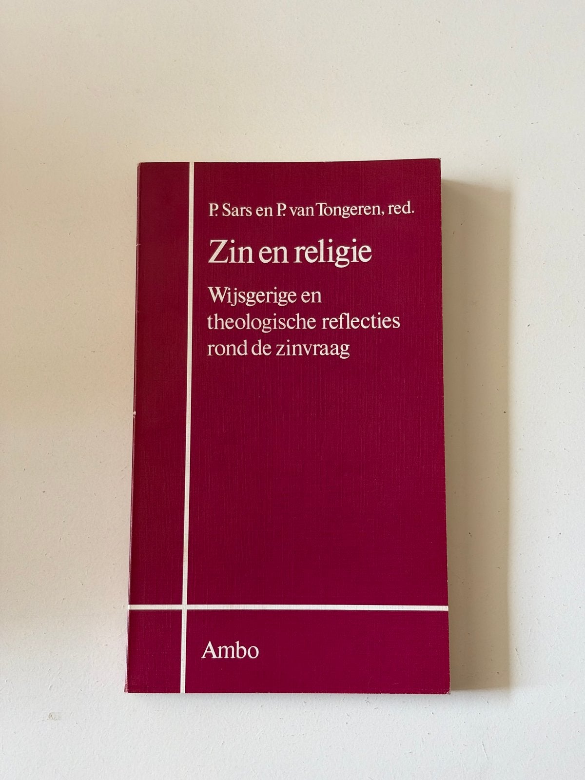 Zin en religie: Wijsgerige en theologische reflecties, Ophalen of Verzenden, Gelezen, Spiritualiteit algemeen, Achtergrond en Informatie