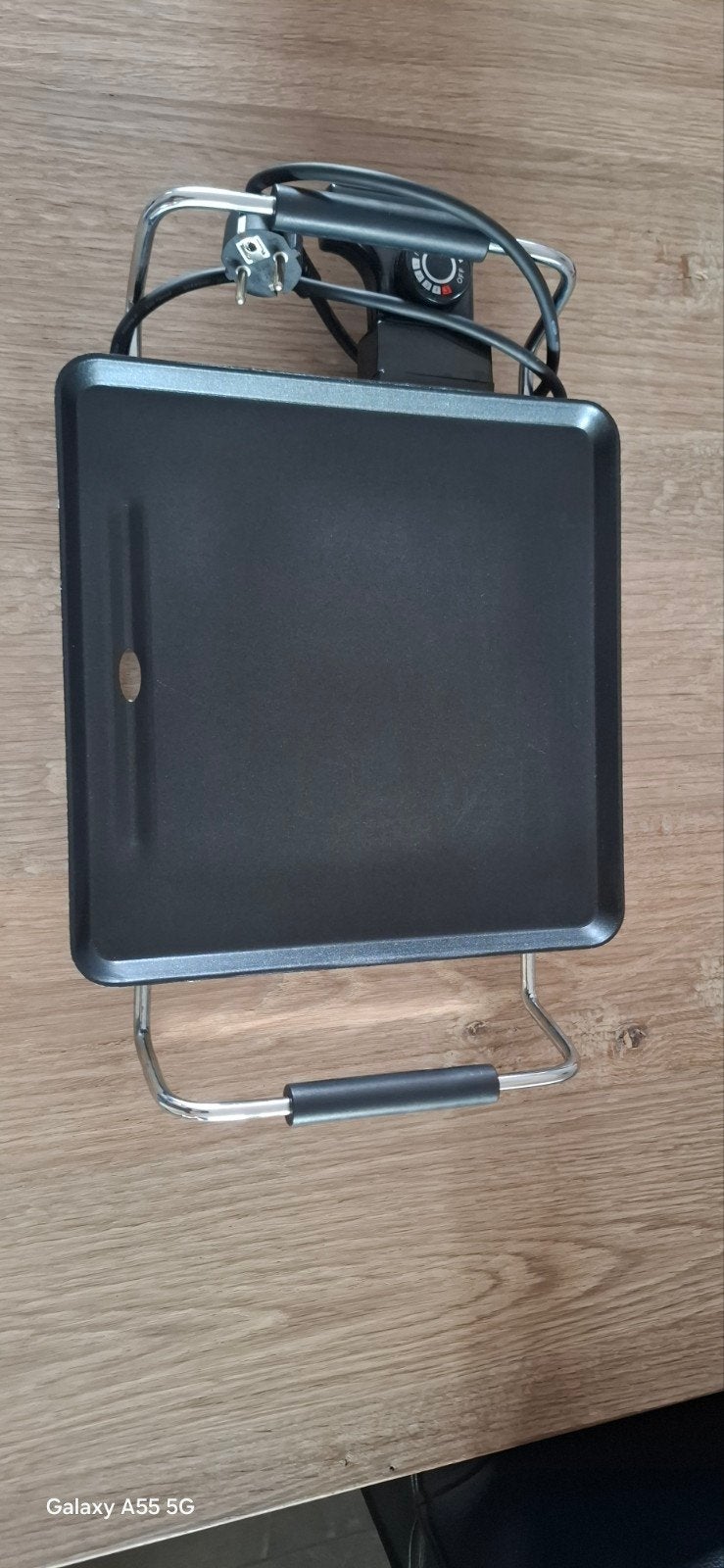 Elektrische Tafelgrill / Bakplaat met Thermostaat, Witgoed en Apparatuur, Grillplaten, Ophalen, Zo goed als nieuw, Tafelgrill