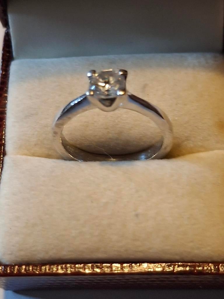 Zilveren ring ringmaat 18mm, Antiek en Kunst, Ophalen of Verzenden
