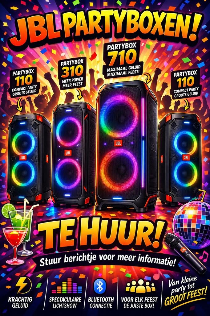 Jbl partybox, Audio, Tv en Foto, Luidsprekers, Ophalen, JBL, Zo goed als nieuw, 120 watt of meer