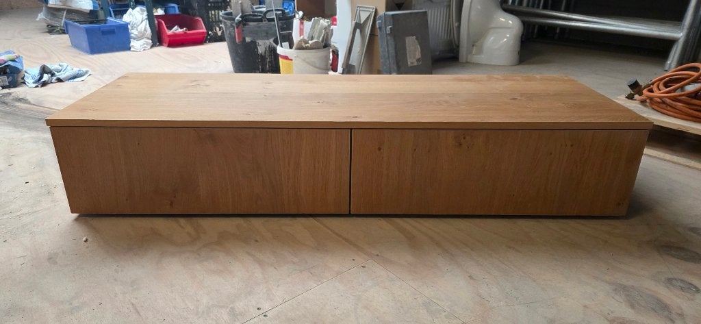 Eiken fineer maatwerk ladekast - stijvol en praktisch, Ophalen, 1 of 2 laden, 150 tot 200 cm, Eikenhout
