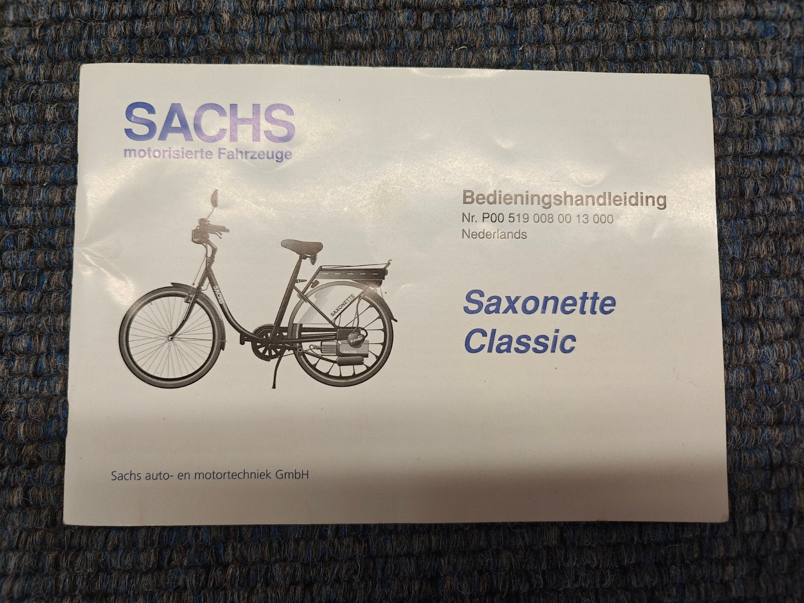 Sachs Saxonette Classic Bedieningshandleiding, Ophalen of Verzenden, Gebruikt