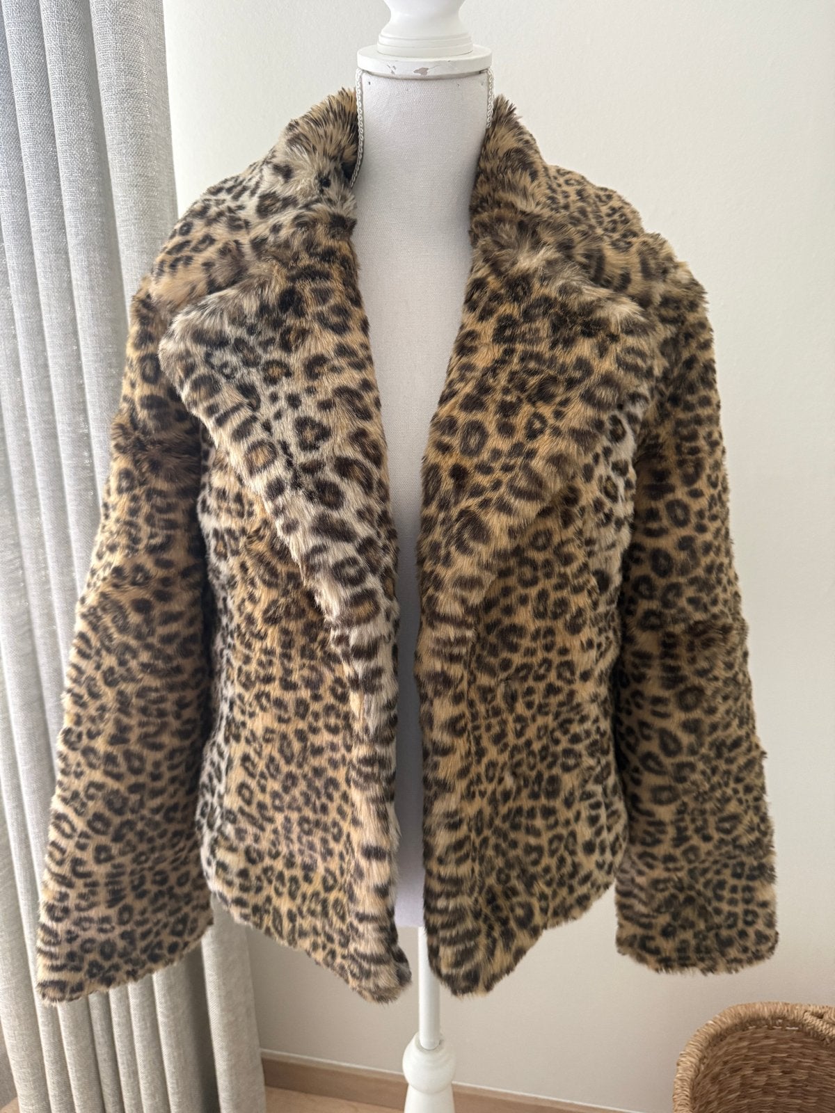 SuperTrash luipaardprint faux fur jasje maat 38, Ophalen of Verzenden, Zo goed als nieuw, Maat 38/40 (M), Bruin