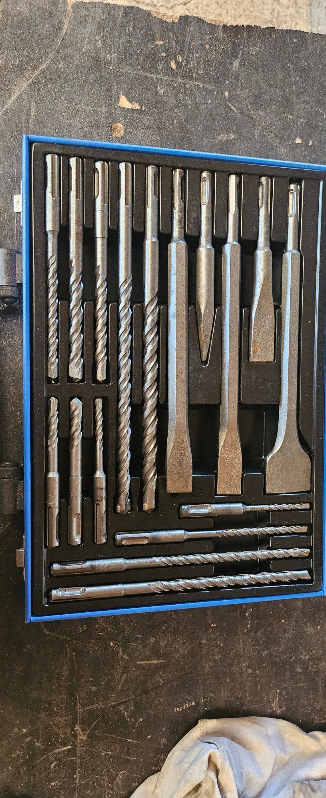 SDS Plus Boor- en Beitelset in Koffer - 17-delig, Ophalen of Verzenden, Gebruikt, Overige typen, Klopboormechanisme
