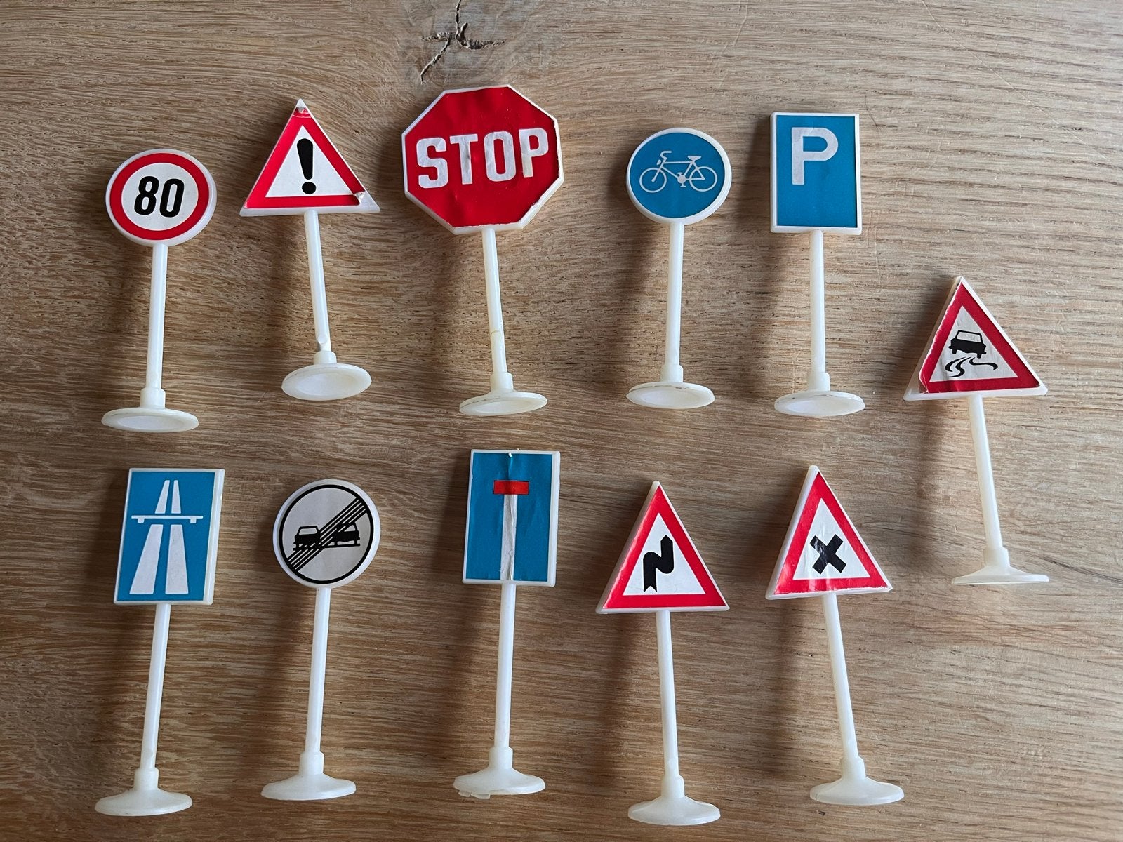 Playmobil verkeersborden set 11 stuks, Gebruikt, Losse onderdelen, Overige typen, Ophalen of Verzenden