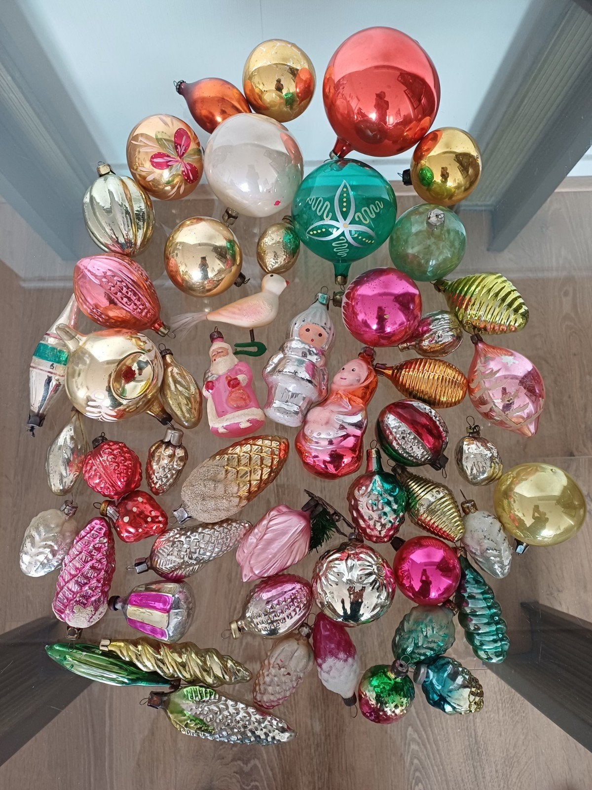Oude kerstballen van glas 50 stuks, Diversen, Kerst, Ophalen of Verzenden
