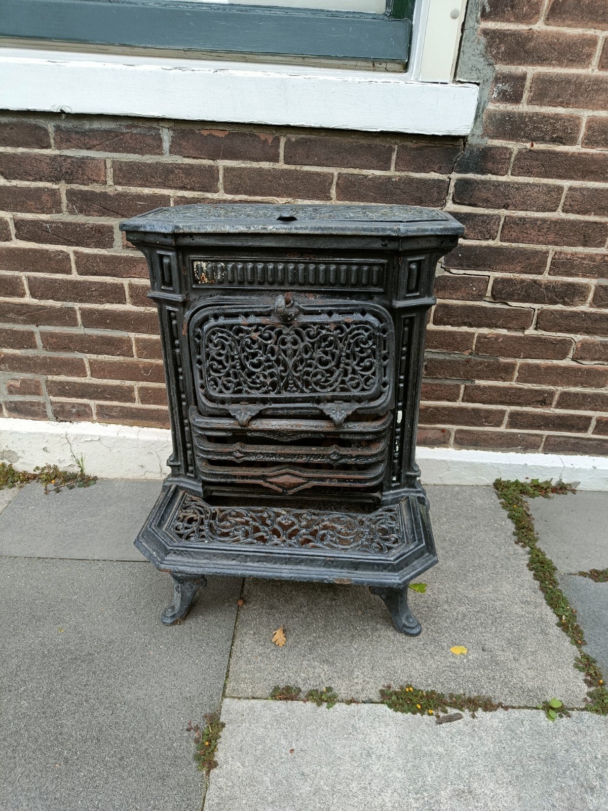 Antieke Godin Kachel - Laeken Brevete No 69, Ophalen, Gebruikt, Houtkachel, Vrijstaand