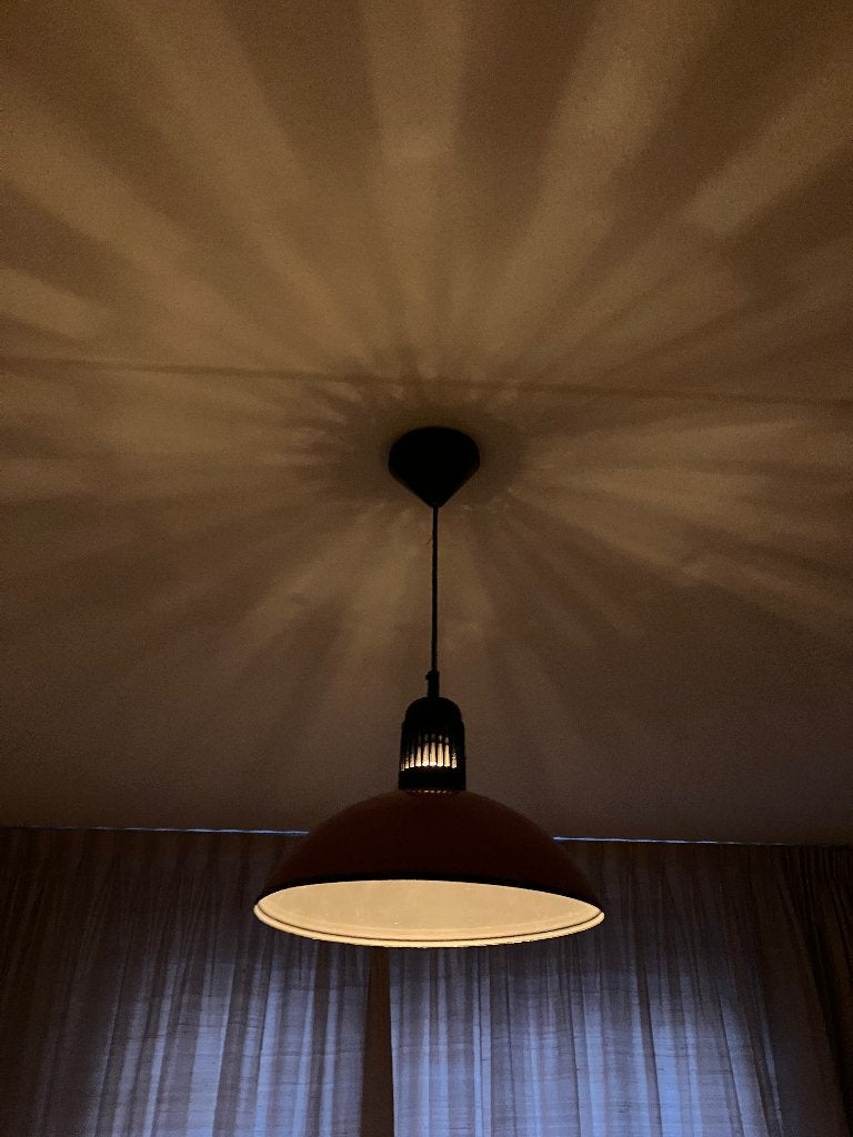 Retro Vintage Seventies hanglamp/ kleur oranje., Retro Vintage Seventies, Kunststof, Gebruikt, E27 (groot)