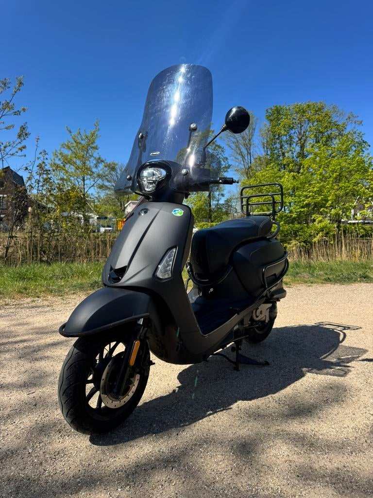 Kymco New Like Mat Zwart - Grote Beurt gehad - 45 km - 2019, Fietsen en Brommers, Snorfietsen en Snorscooters, Ophalen, Gebruikt
