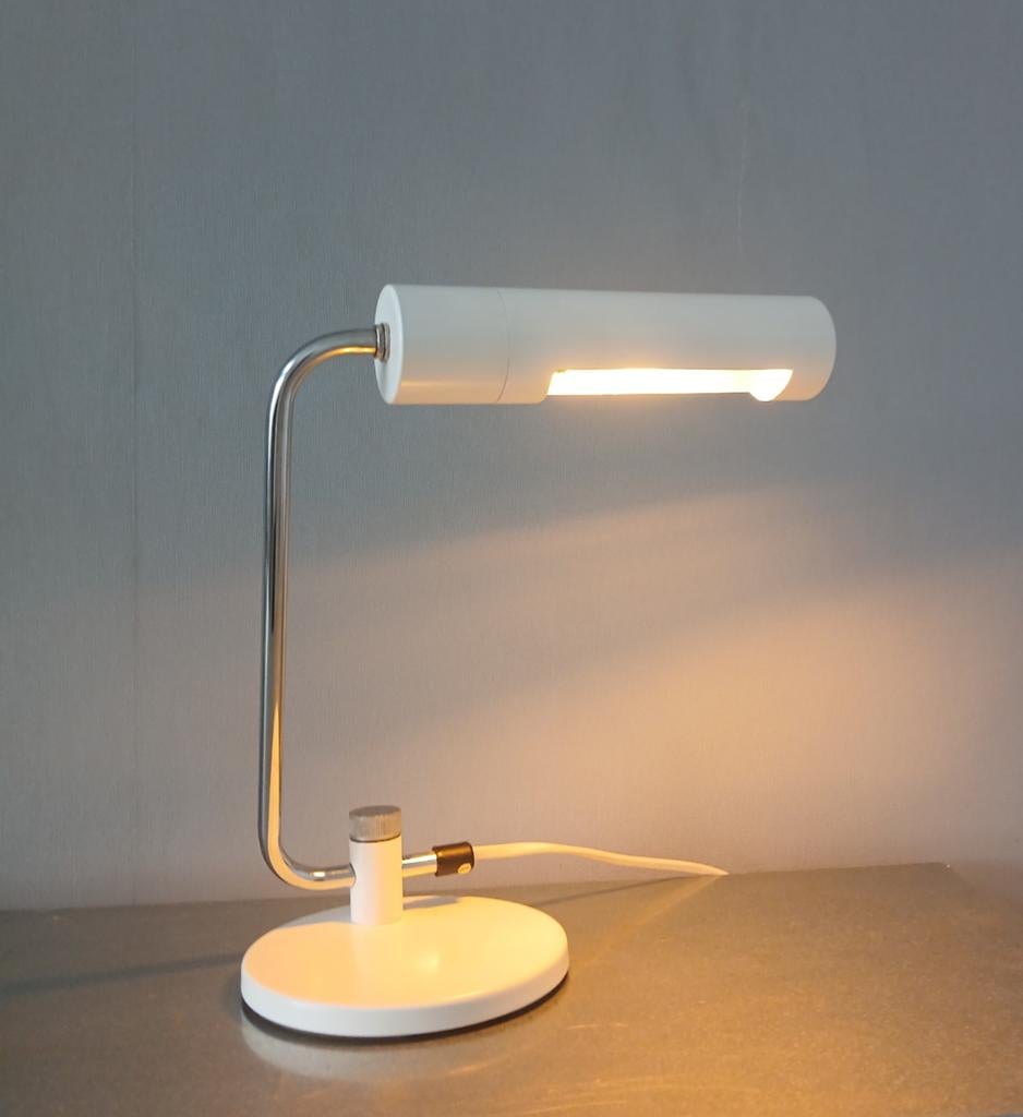 Hala bureaulamp/pianolamp, vintage, minimalistisch, jaren 60, Gebruikt, Vintage, Ophalen of Verzenden, Metaal