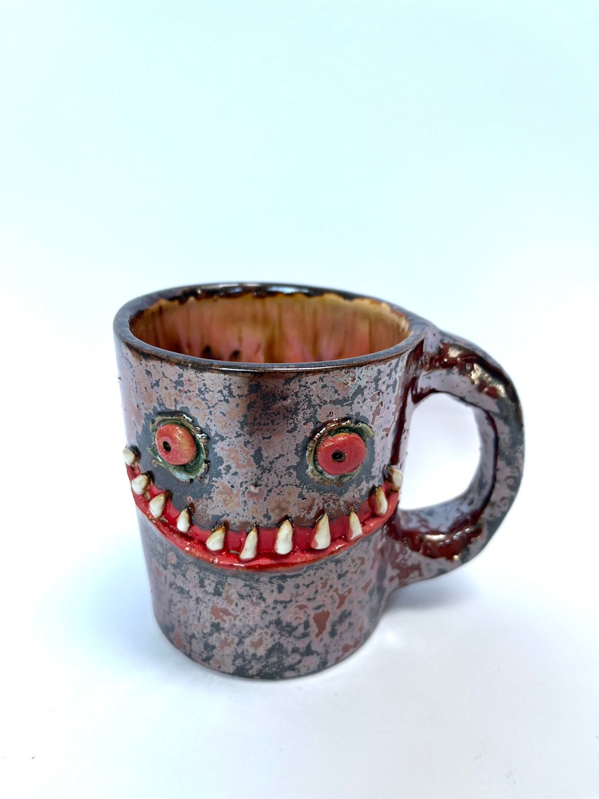 Monster beker, Ophalen of Verzenden, 9 cm, Steen/keramiek