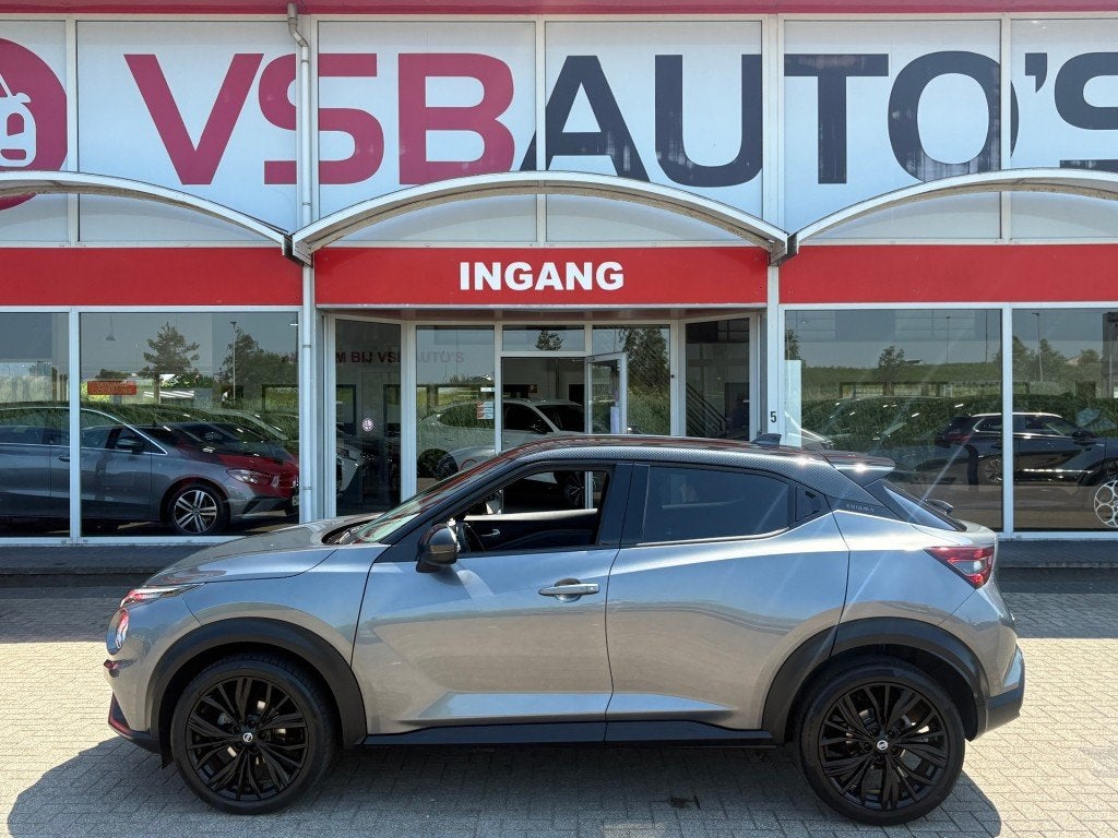 Nissan JUKE 1.0 DIG-T ENIGMA LED NAVI CAMERA CARPLAY AIRCO L, Auto's, USB, Gebruikt, Huisgarantie, Met garantie (alle)