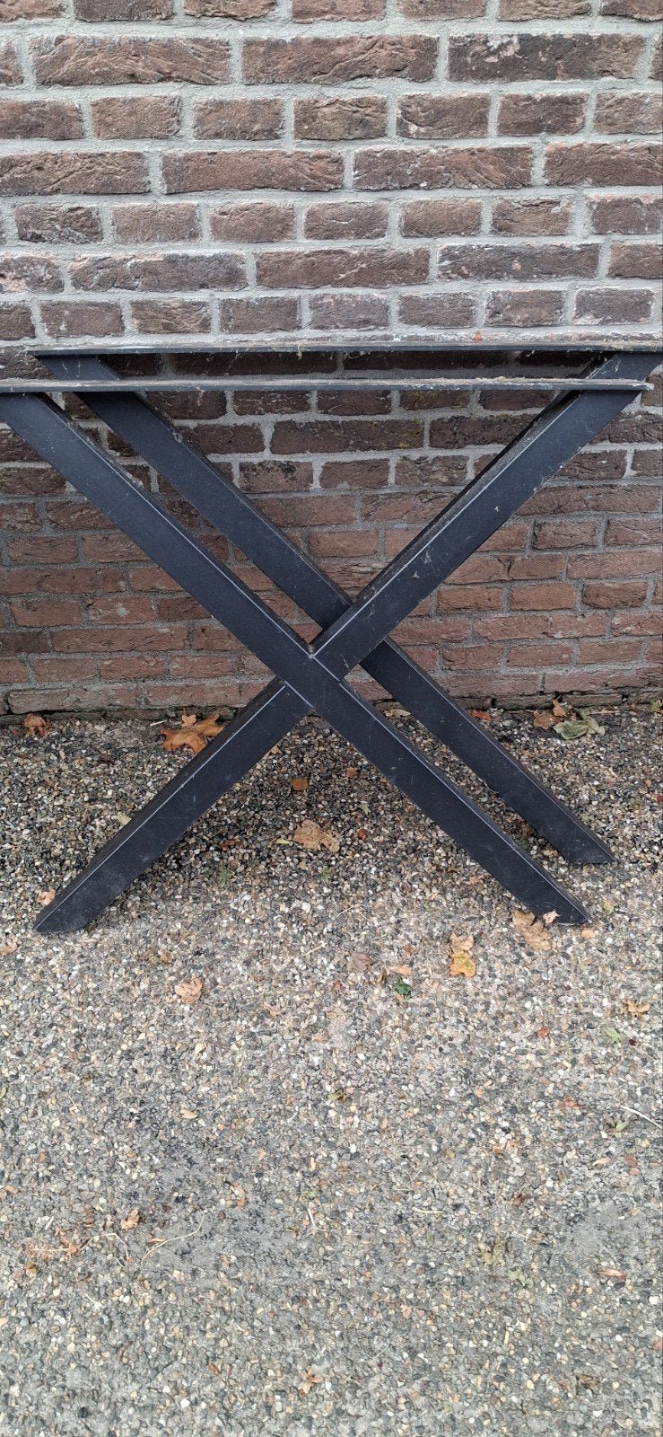 Metalen tafelpoot - Gebruikt, moet schoongemaakt worden, Ophalen