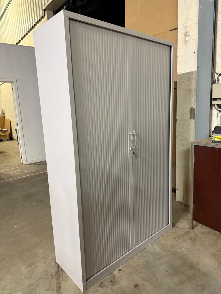 Stalen archiefkast met schuifdeuren 198x120x45cm, Ophalen, Gebruikt, 100 tot 150 cm, 150 tot 200 cm