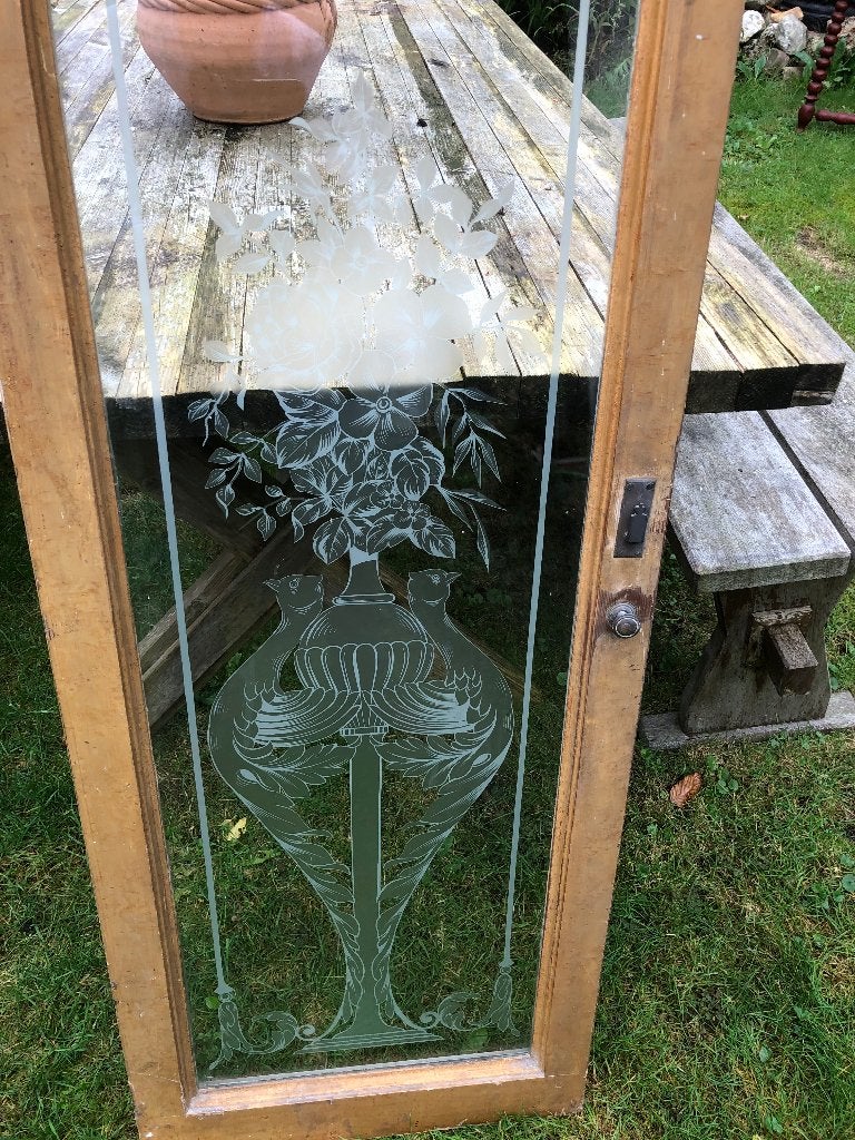 geetst glas, Doe-het-zelf en Verbouw, Ophalen, Gebruikt, Binnendeur, Glas