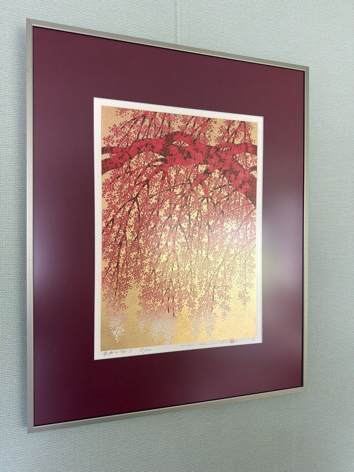 Hajime Namiki - Grote uitverkochte houtsnede, 60x48 cm, Antiek en Kunst, Ophalen of Verzenden, Houtsnede, Ingelijst