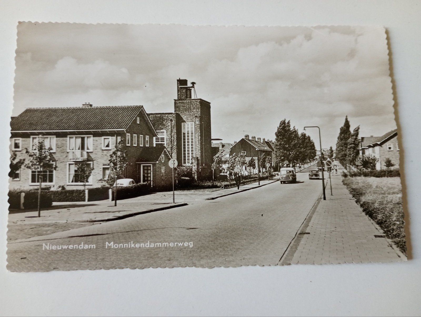 Amsterdam Noord Nieuwendam Monnikendammerweg, Verzamelen, Ophalen of Verzenden, 1940 tot 1960, Ongelopen, Noord-Holland