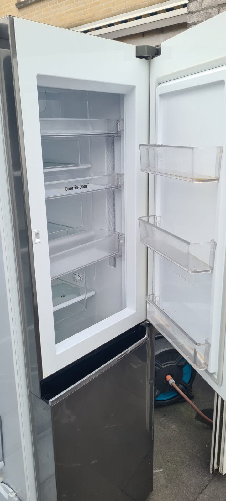 GRATIS OPHALEN - LG Amerikaanse koelkast, koelt niet, Witgoed en Apparatuur, Ophalen, 200 liter of meer, 60 cm of meer, Met aparte vriezer