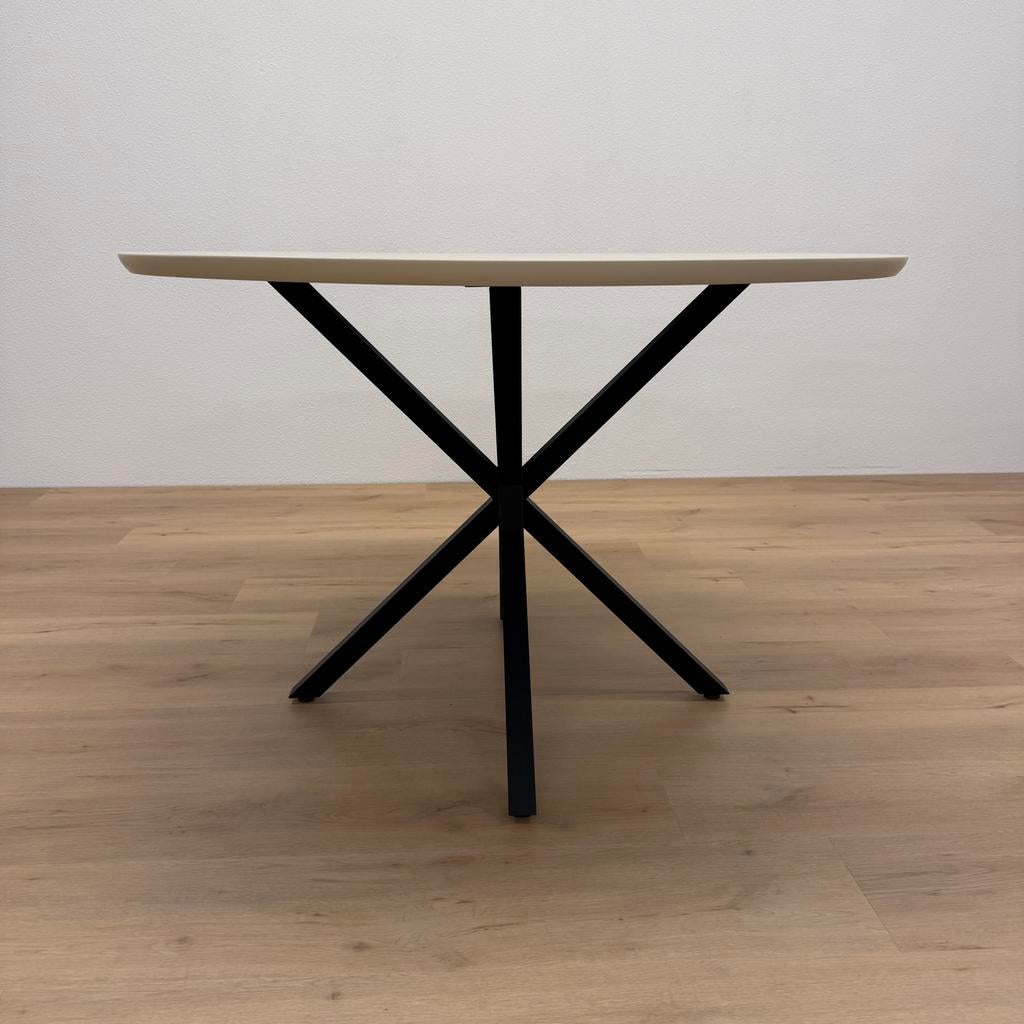 Ronde eettafel Fenix Beige Luxor 120cm, Rond, Nieuw, Ophalen of Verzenden, Info@betaalbaar-design.nl