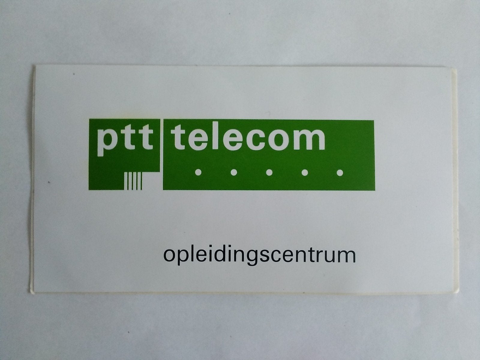 Sticker PTT Telecom Opleidingscentrum, Verzenden, Zo goed als nieuw