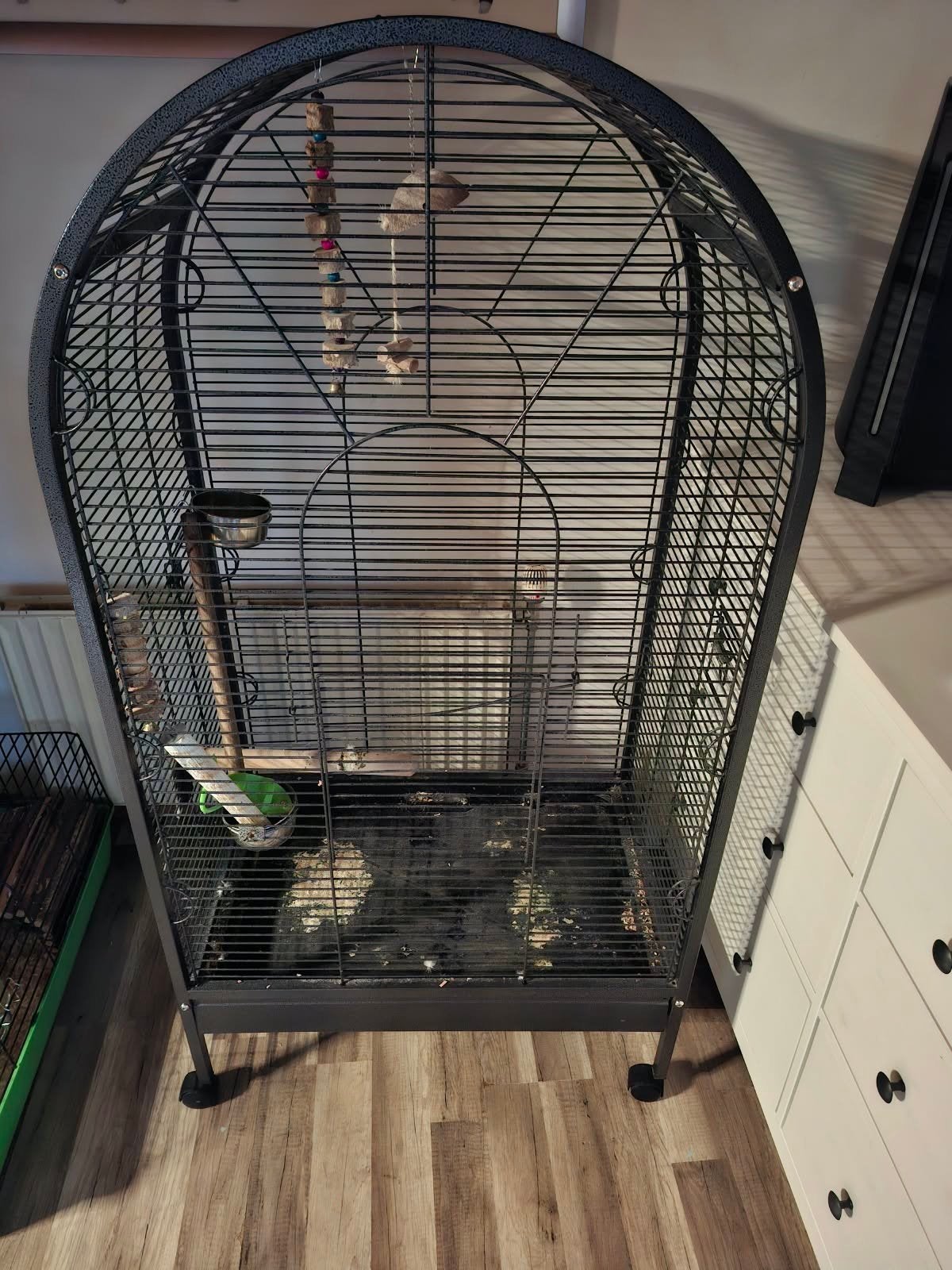 vogel kooi en hamster kooi met toebehoor, Ophalen of Verzenden, Metaal, Vogelkooi