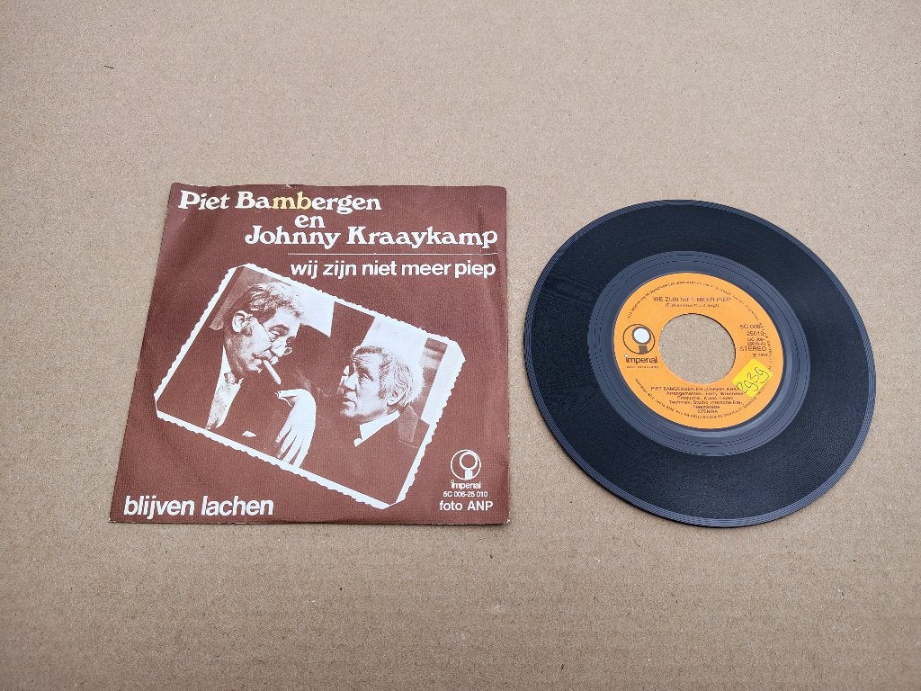 Single: Piet Bambergen & Kraaykamp - Wij Zijn Niet Meer Piep, Ophalen of Verzenden, Gebruikt, 7 inch, Pop