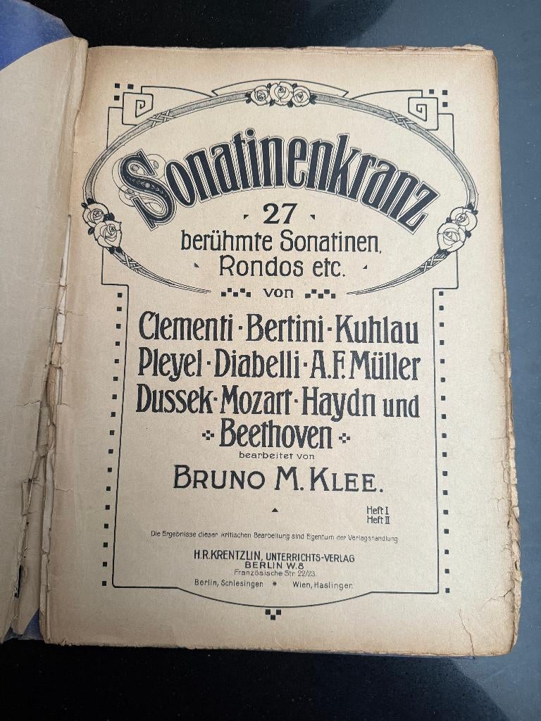 Piano partiture, Sonatinenkranz 27 berümte Sonatinen Rondos, Muziek en Instrumenten, Bladmuziek, Gebruikt, Artiest of Componist
