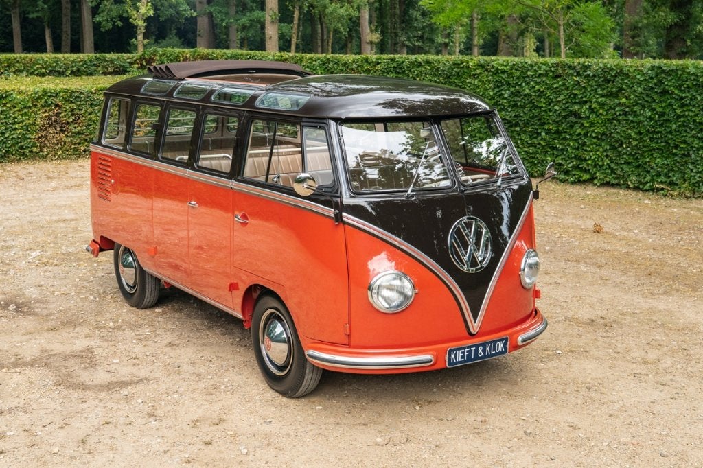 1955 VW Spijlbus T1 Samba, Auto's, Achterwielaandrijving, Beige, Volkswagen, Handgeschakeld