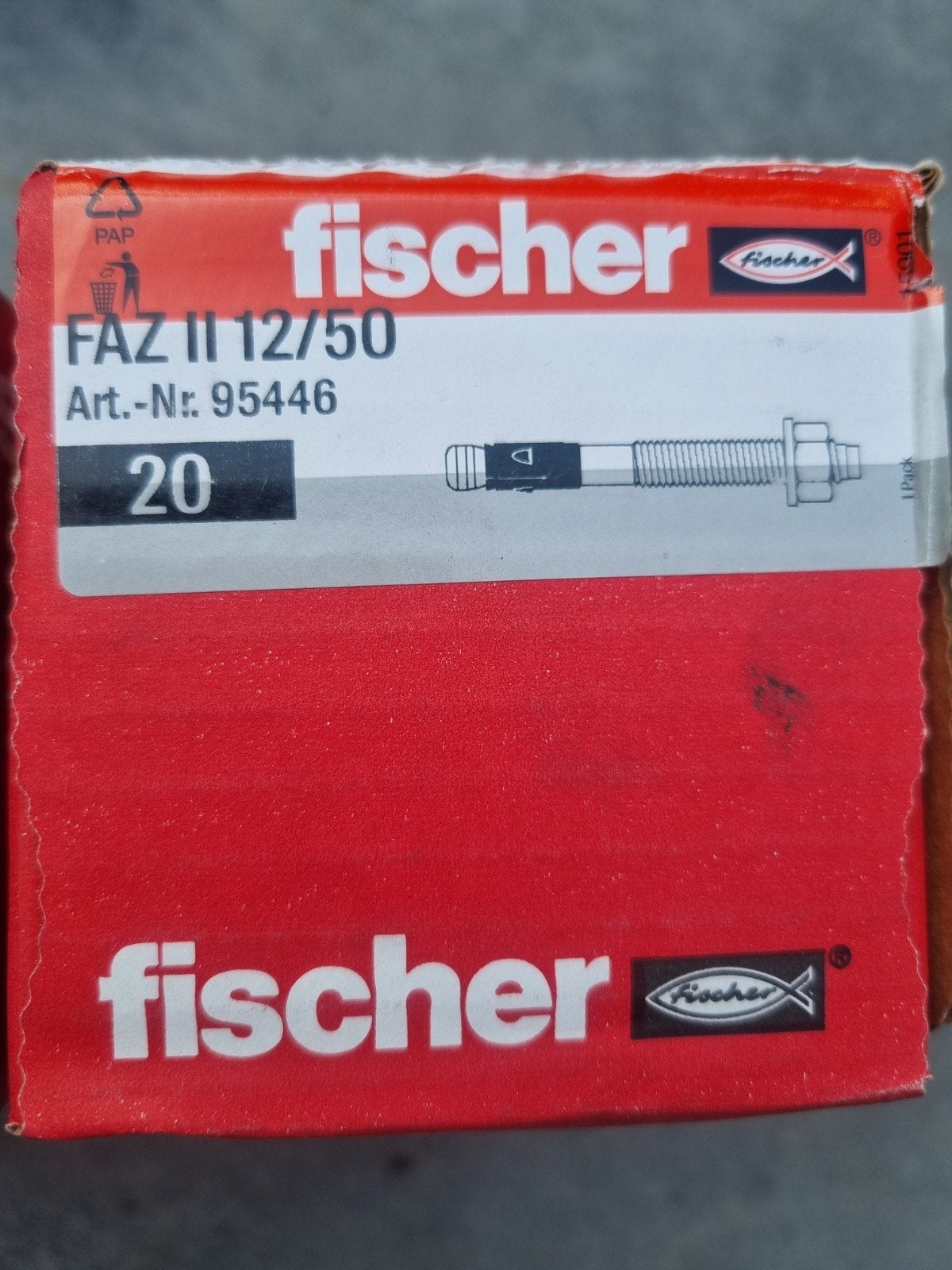 Fischer FAZ II 12/50 en FPX M10-I ankerbouten, Ophalen of Verzenden, Nieuw, 50 tot 100 mm, Bouten of Moeren