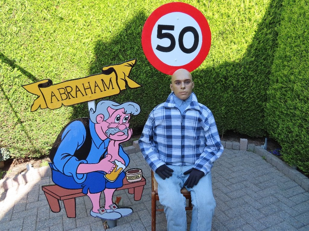 Abraham op bankje met bierpul en pot set 3 deel., Ophalen, Nieuw, Abraham of Sarah