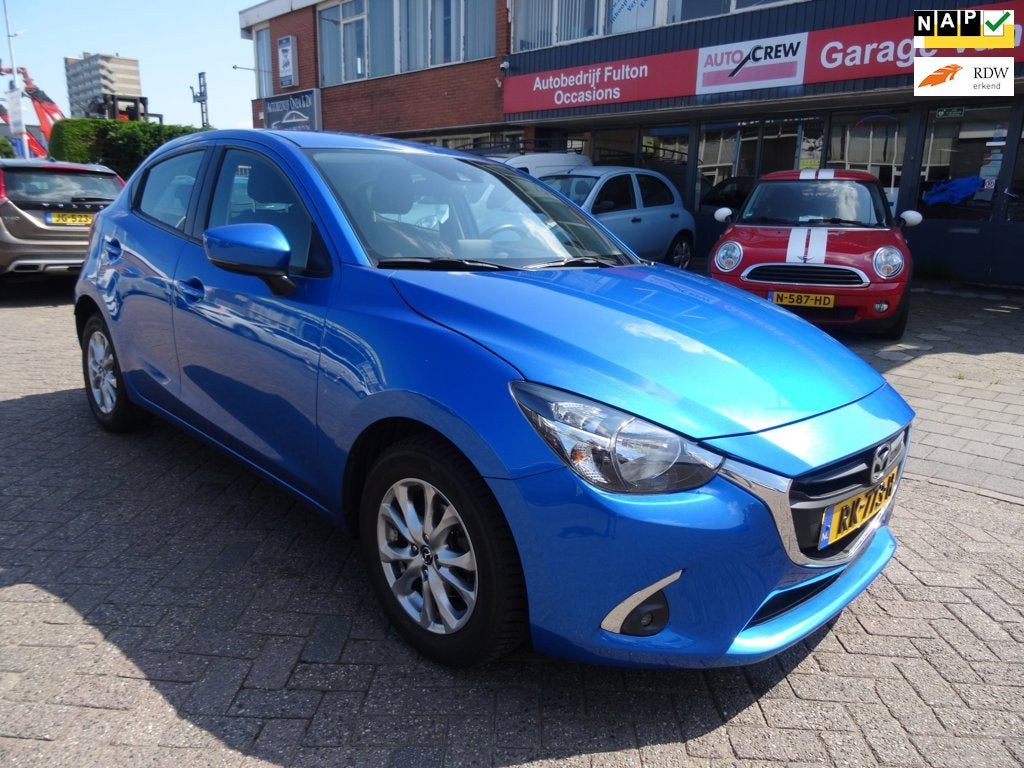Mazda 2 1.5 Skyactiv-G Dynamic/Navi/cruise/PDC, Auto's, Mazda, Voorwielaandrijving, Gebruikt, 4 cilinders, Blauw