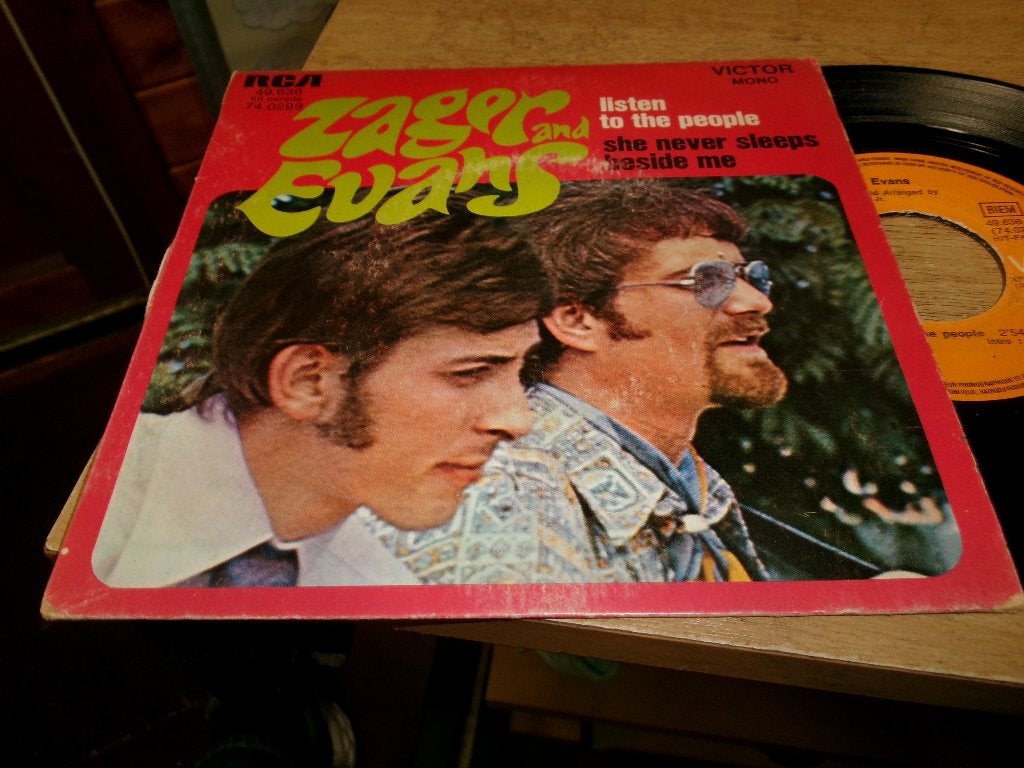 ZAGER & EVANS / Listen to the people / Franse FH / 1969, Cd's en Dvd's, Vinyl Singles, Ophalen of Verzenden, Gebruikt, Pop