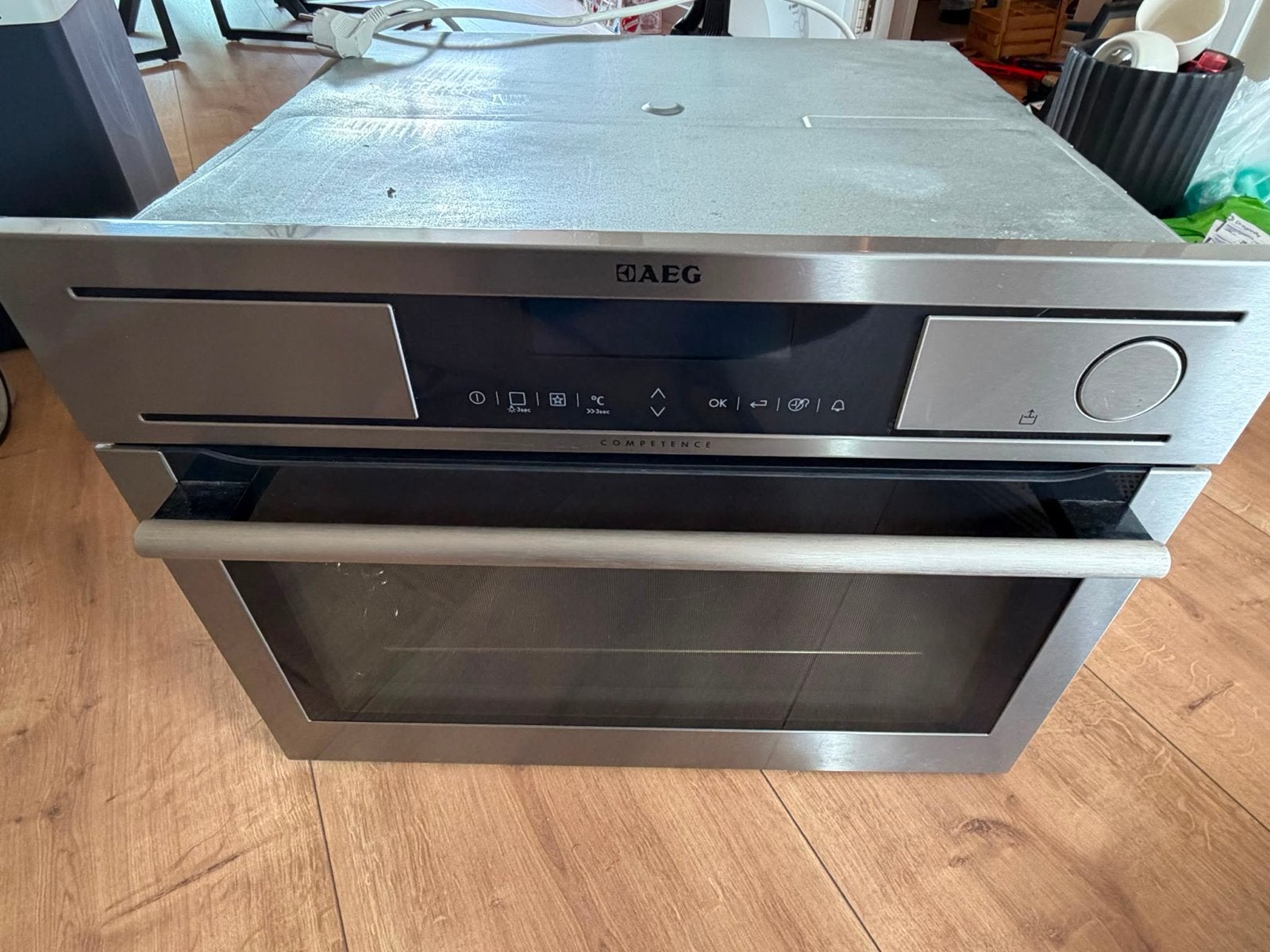 AEG Competence Inbouw Stoomoven met Heteluchtfunctie, Witgoed en Apparatuur, Ovens, Ophalen, 45 tot 50 cm, Gebruikt, Inbouw