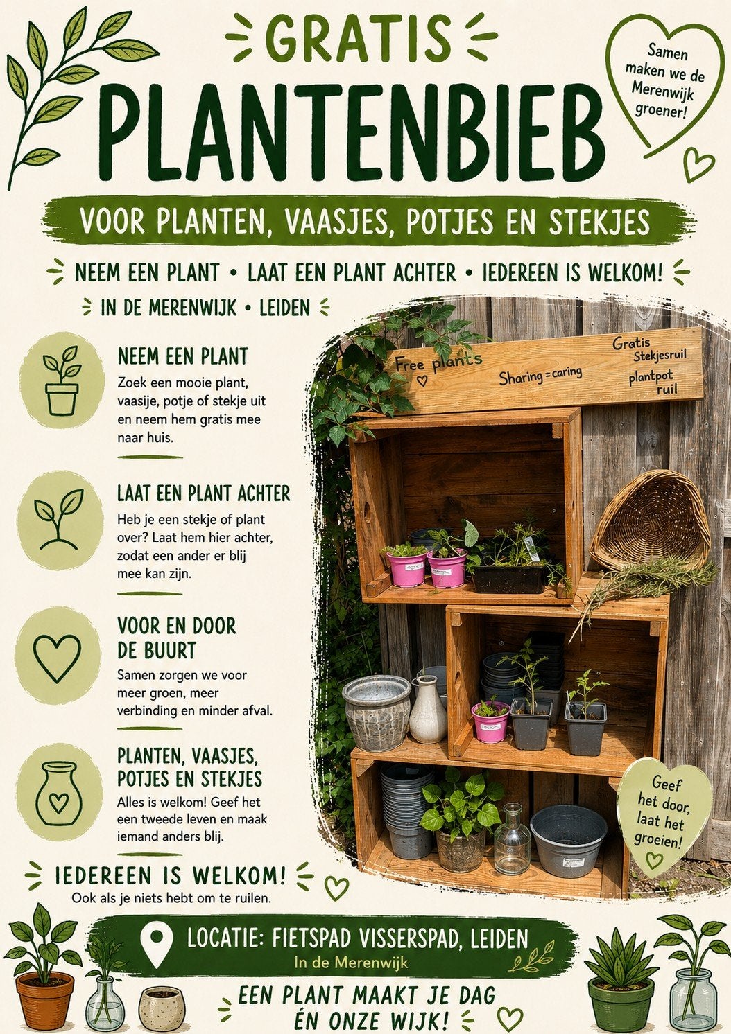 Gratis plantenbakken, stekjes, plantjes, potten en vaasjes, Ophalen, Overige materialen, Gebruikt, Minder dan 30 cm