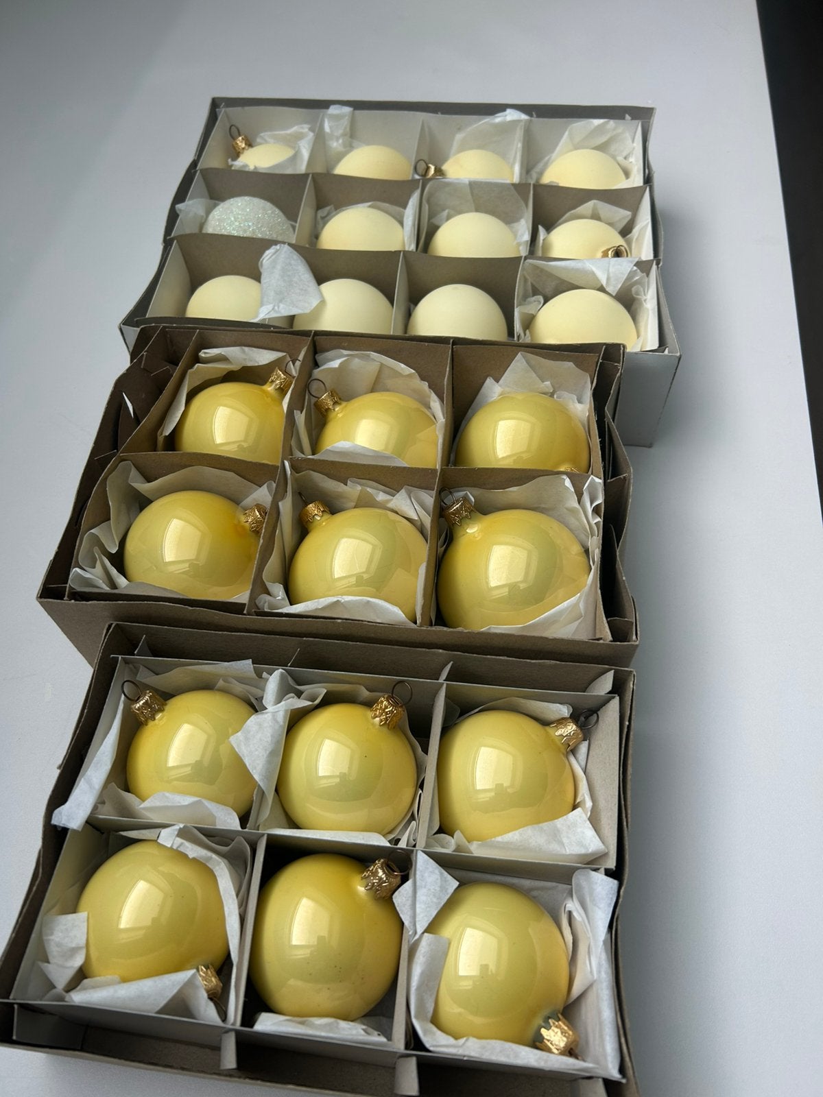 24 mondgeblazen kerstballen, Ophalen of Verzenden, Zo goed als nieuw