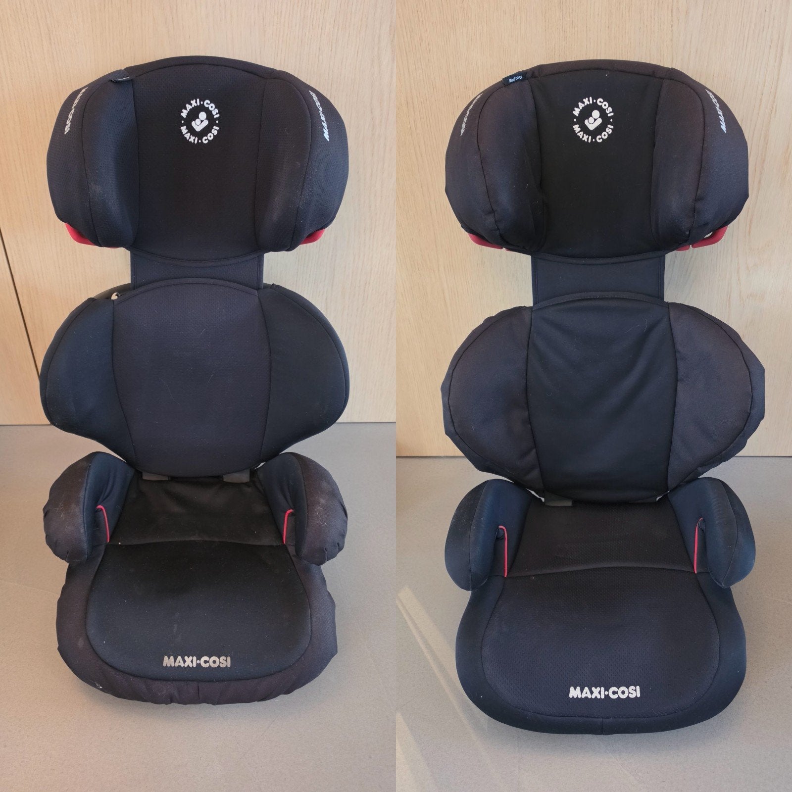 2x Maxi-Cosi Rodi SPS autostoel zwart 15-36 kg, Ophalen, Autogordel, 15 t/m 36 kg, Afneembare rugleuning