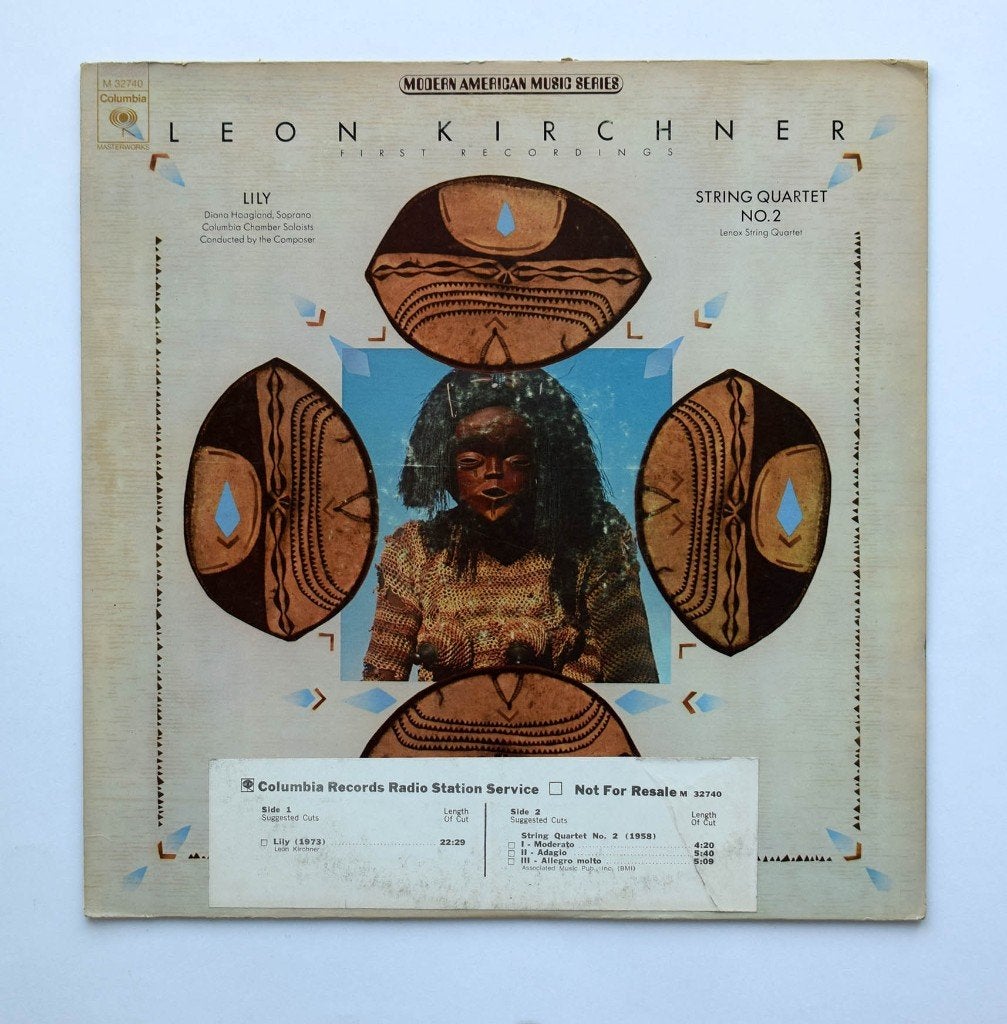 Leon Kirchner Lily/String Quartet #2 vinyl.1974, LP, Gebruikt, Verzenden, Originele persing
