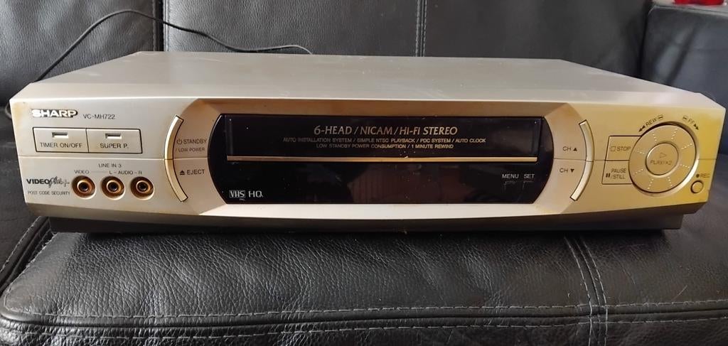Sharp VC-MH722 VHS HQ Videorecorder - 6 koppen / head, Audio, Tv en Foto, Videospelers, Ophalen of Verzenden, Gebruikt, VHS-speler of -recorder