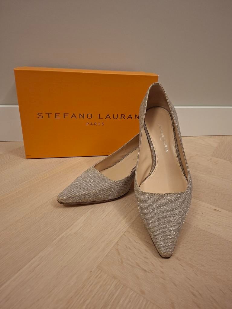 Glinsterende Stefano Lauran Pumps - Zo goed als nieuw, Kleding | Dames, Schoenen, Pumps, Beige, Ophalen of Verzenden, Zo goed als nieuw