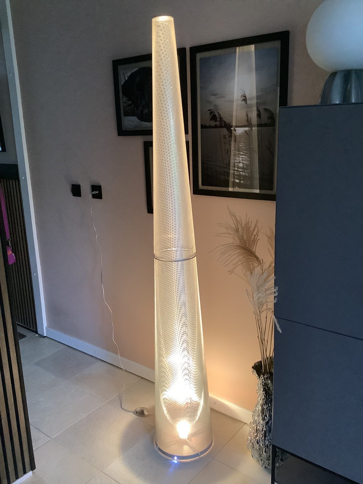 Ferrolight jetlight aluminium vloerlamp, Huis en Inrichting, Lampen | Vloerlampen, Ophalen, Zo goed als nieuw, 150 tot 200 cm