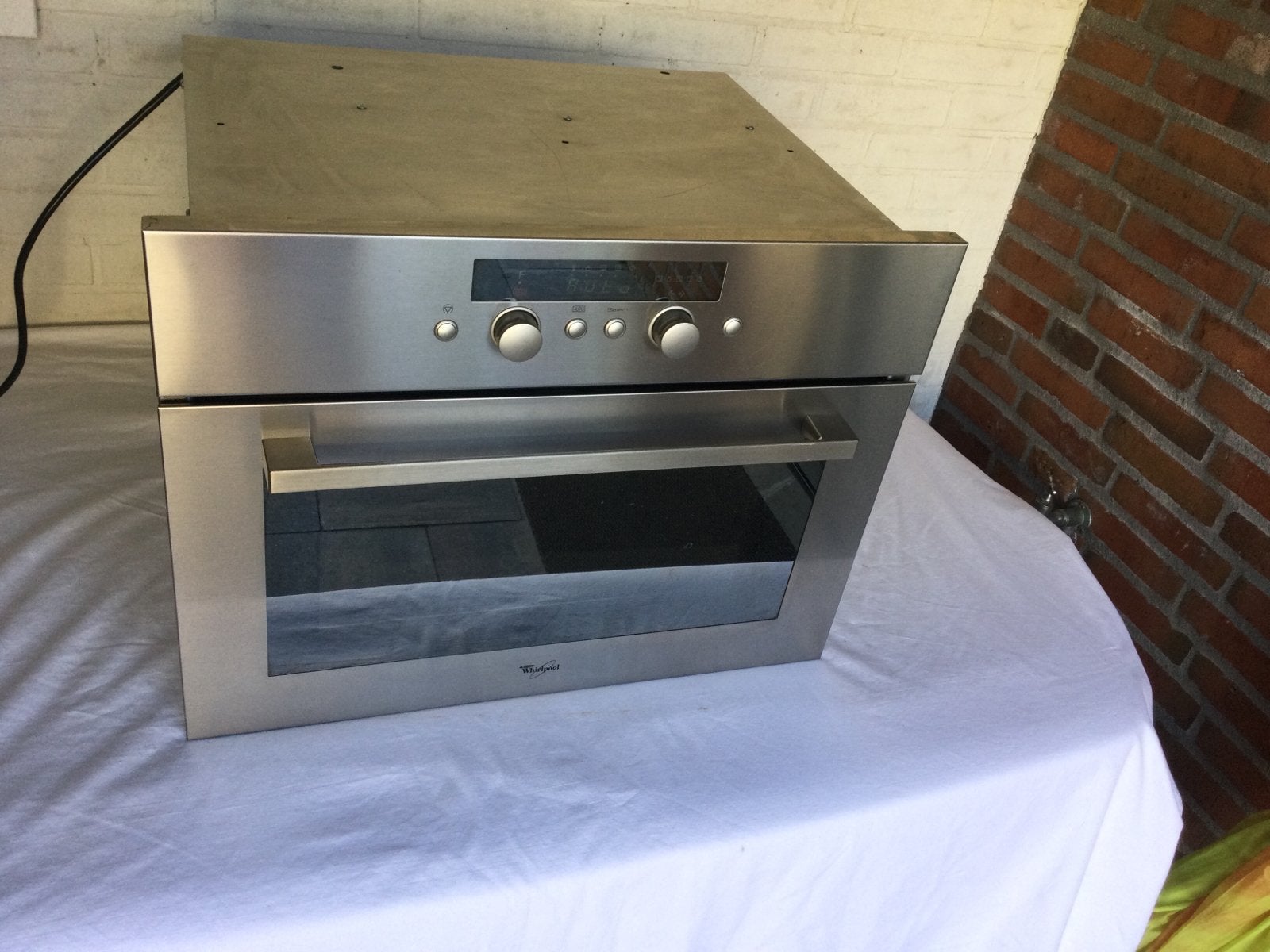 Whirlpool combi magnetron, Ophalen, Combimagnetron, Crisp, Zo goed als nieuw