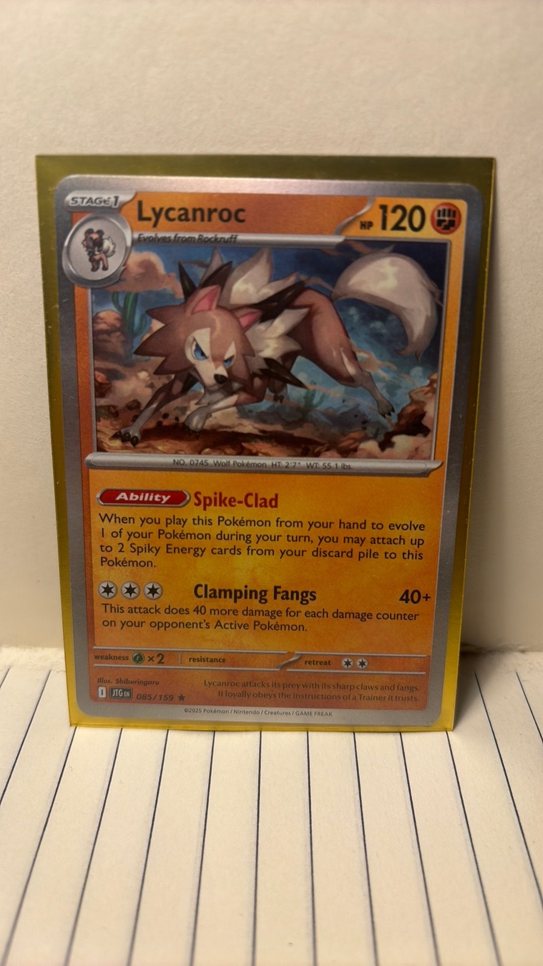 Lycanroc 085/159 journey together holo pokemon kaart, Ophalen of Verzenden, Nieuw