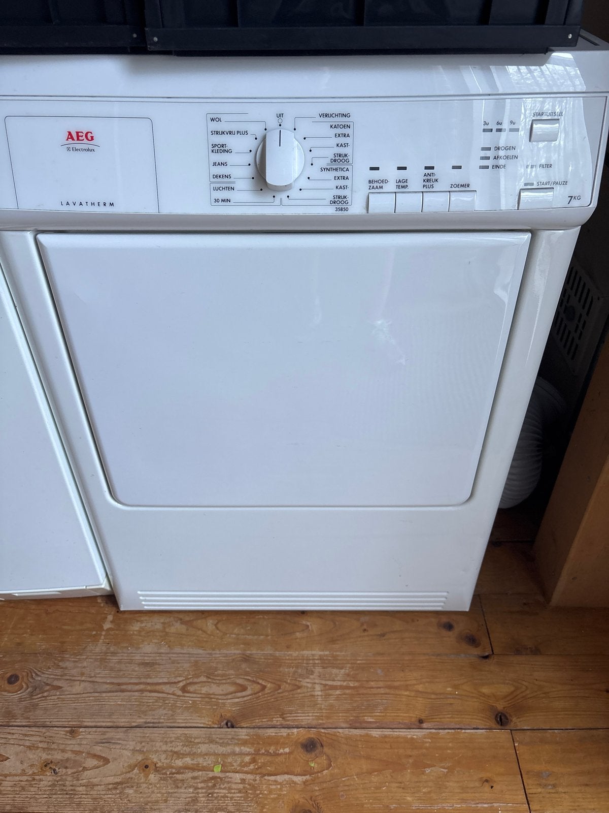 AEG Lavatherm 7KG luchtafvoerdroger-, Ophalen, Wolprogramma, 6 tot 8 kg, Zo goed als nieuw