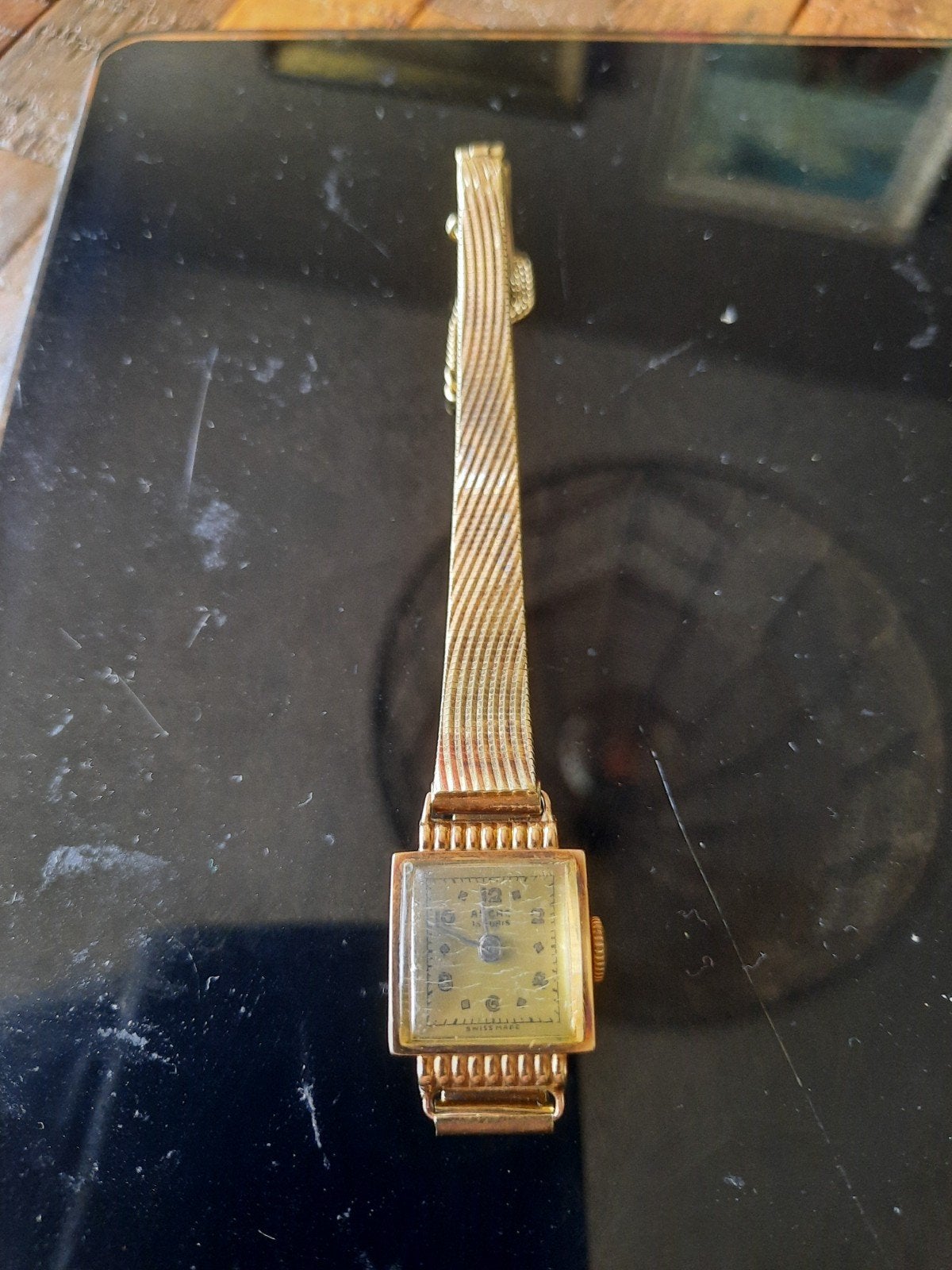 Vintage gouden dames polshorloge, 18k  goud, Overige merken, Met bandje, Polshorloge, 1930 tot 1960