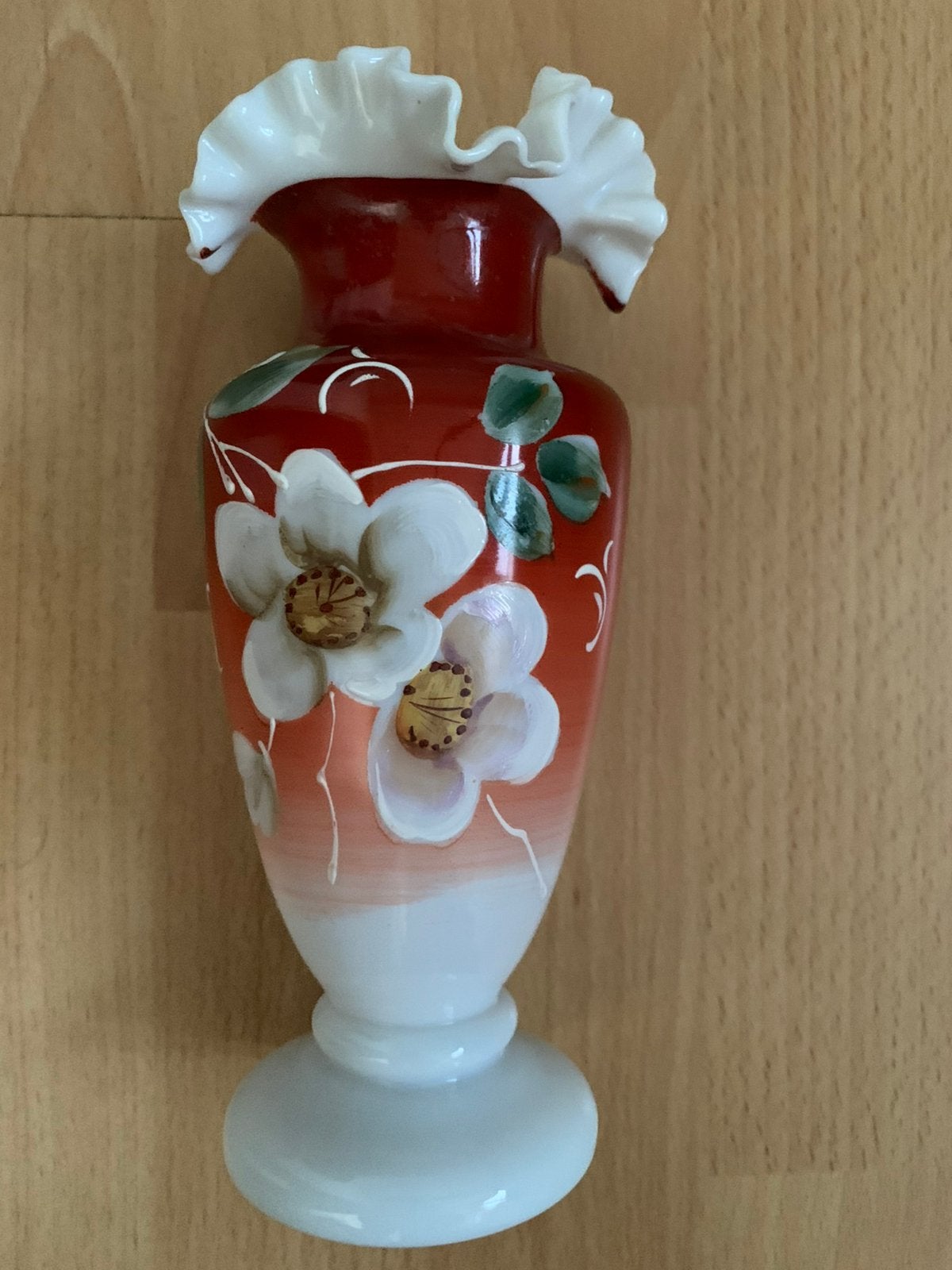 antieke opaline glazen vaas, Antiek en Kunst, Antiek | Vazen, Ophalen of Verzenden