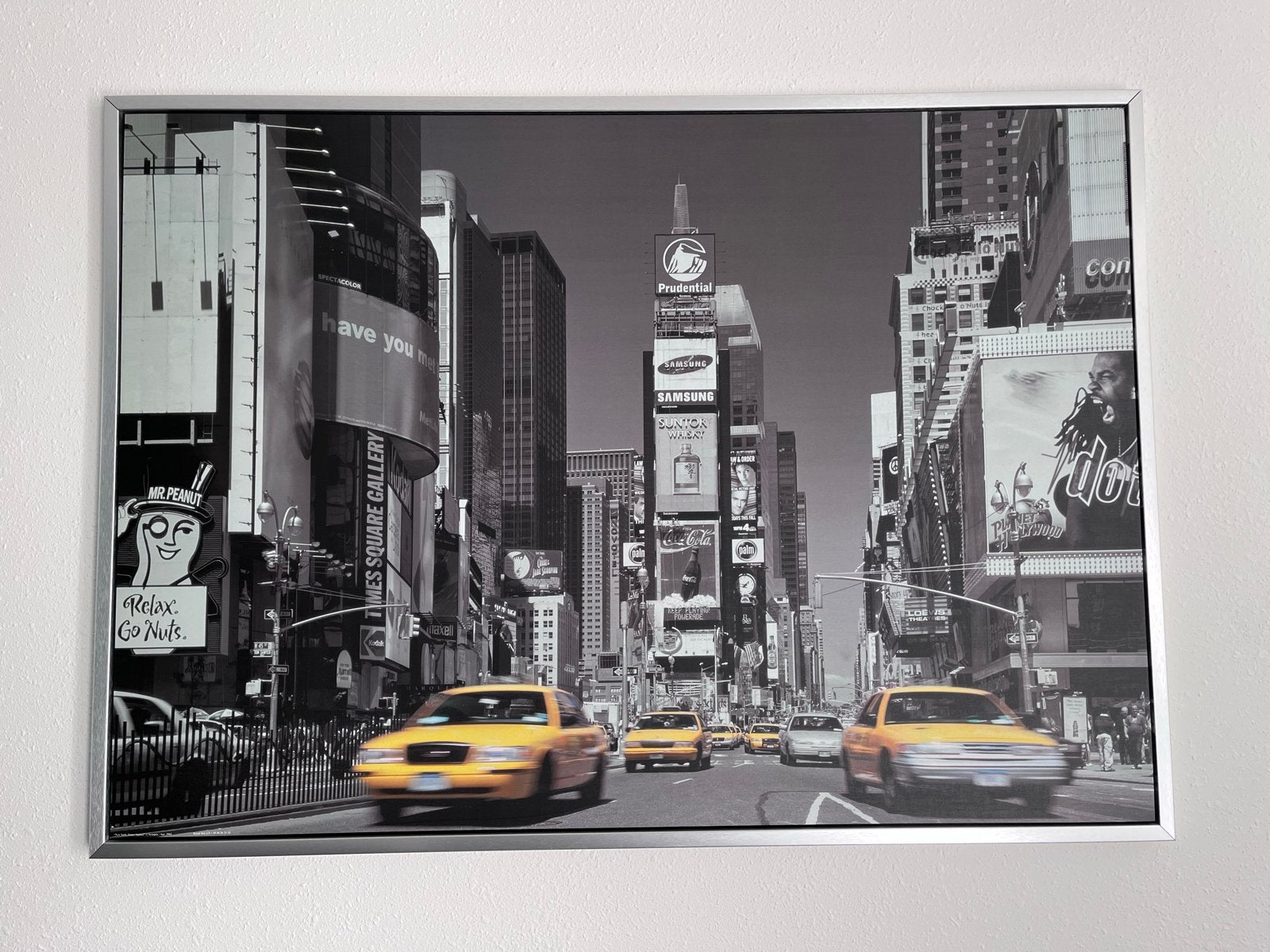 Ikea Times Square New York Canvas met lijst, Huis en Inrichting, Ophalen, Zo goed als nieuw, Schilderij, 100 tot 125 cm