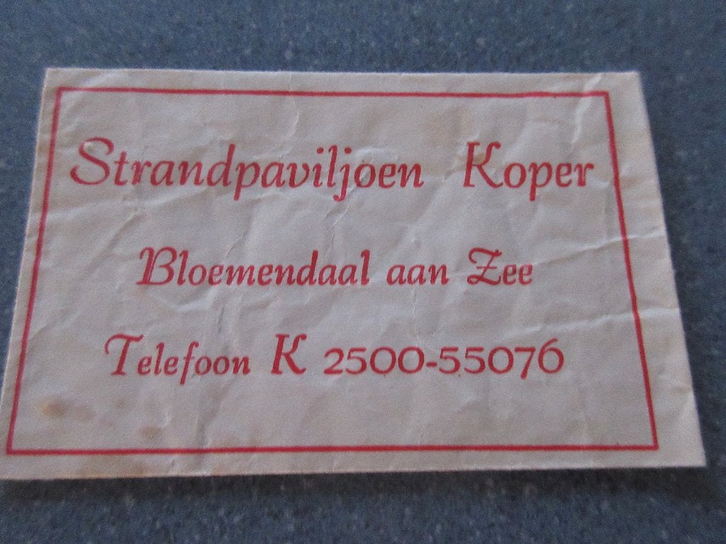 Bloemendaal aan Zee, strandpaviljoen Koper, Verzenden, Nederland