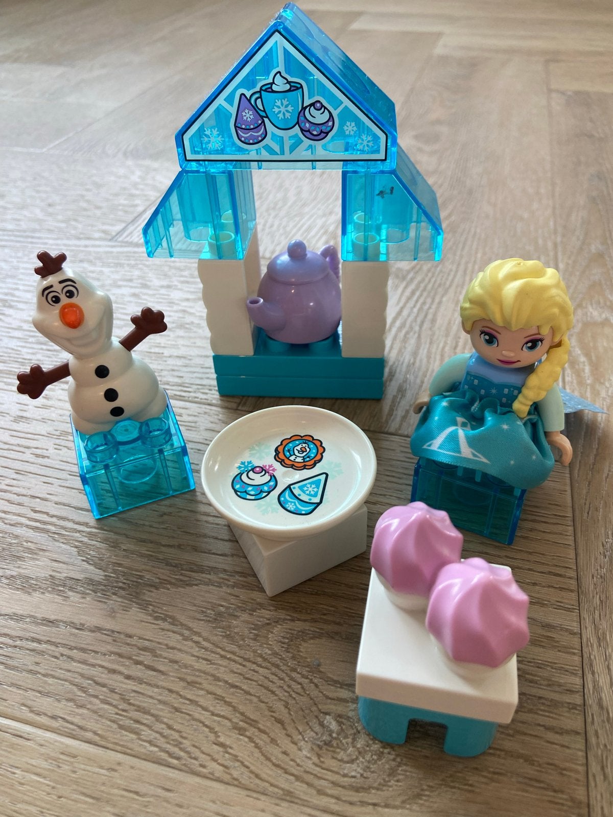 Lego Duplo Disney Frozen 10920 Elsa en Olaf theekransje, Lego, Ophalen of Verzenden, Zo goed als nieuw, Compleet