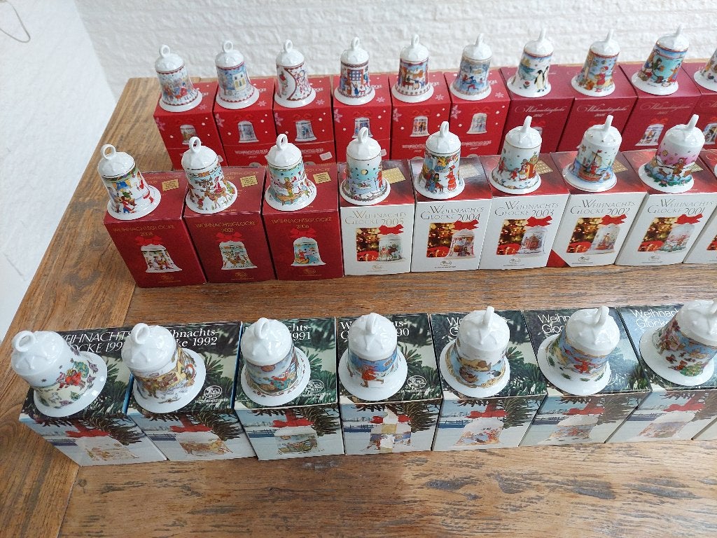 UNIEKE COMPLETE VERZAMELING HUTSCHENREUTHER KERSTKLOKJES, Diversen, Ophalen, Nieuw