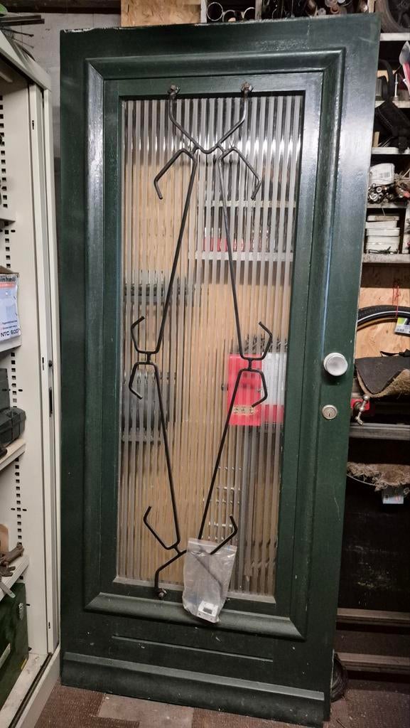 Gebruikte voordeur 92x201cm, Ophalen, Gebruikt, 200 tot 215 cm, Glas